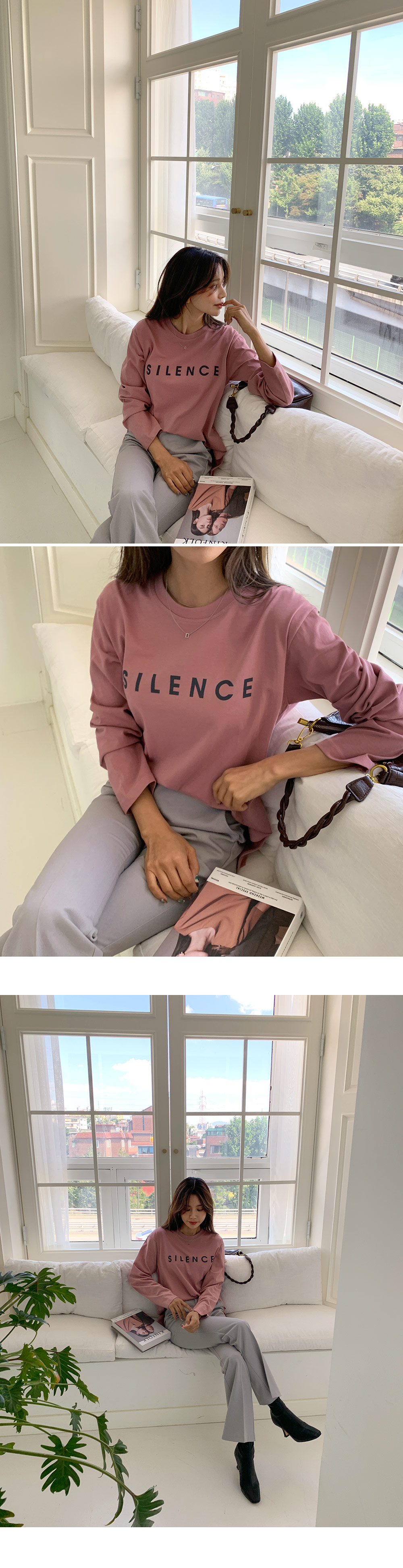 SILENCEレタリング長袖Tシャツ・全4色 | DHOLIC | 詳細画像2