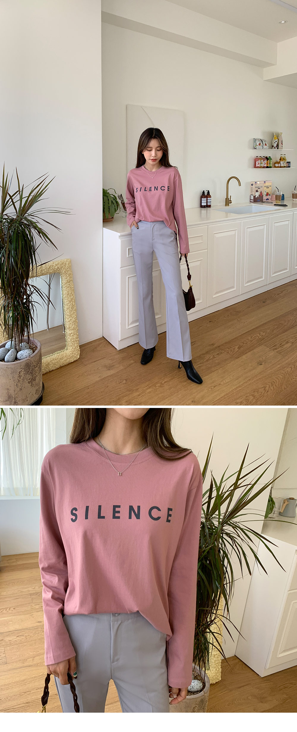 SILENCEレタリング長袖Tシャツ・全4色 | DHOLIC | 詳細画像3