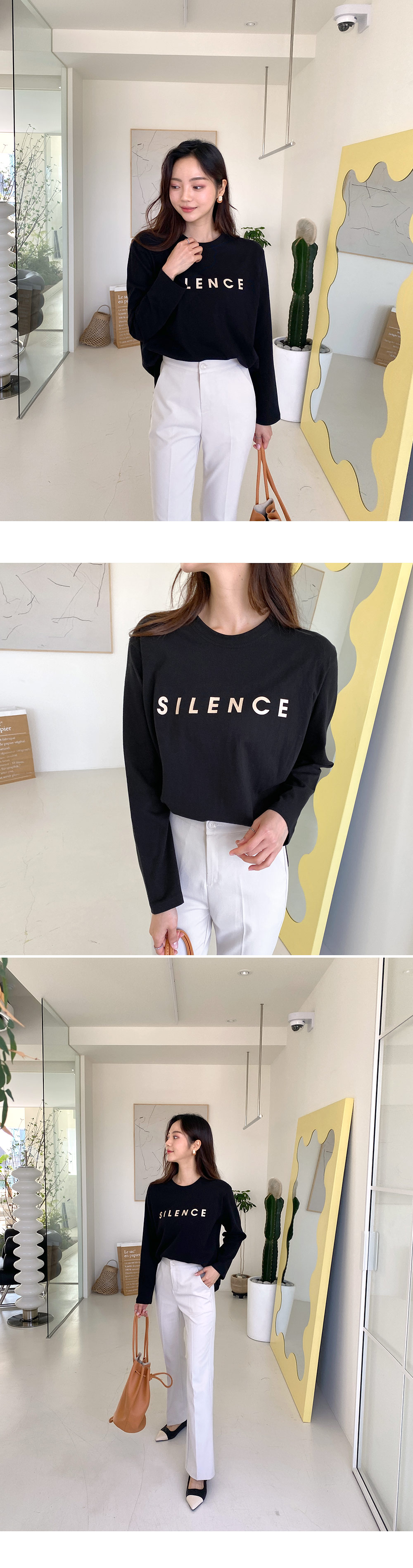 SILENCEレタリング長袖Tシャツ・全4色 | DHOLIC | 詳細画像11