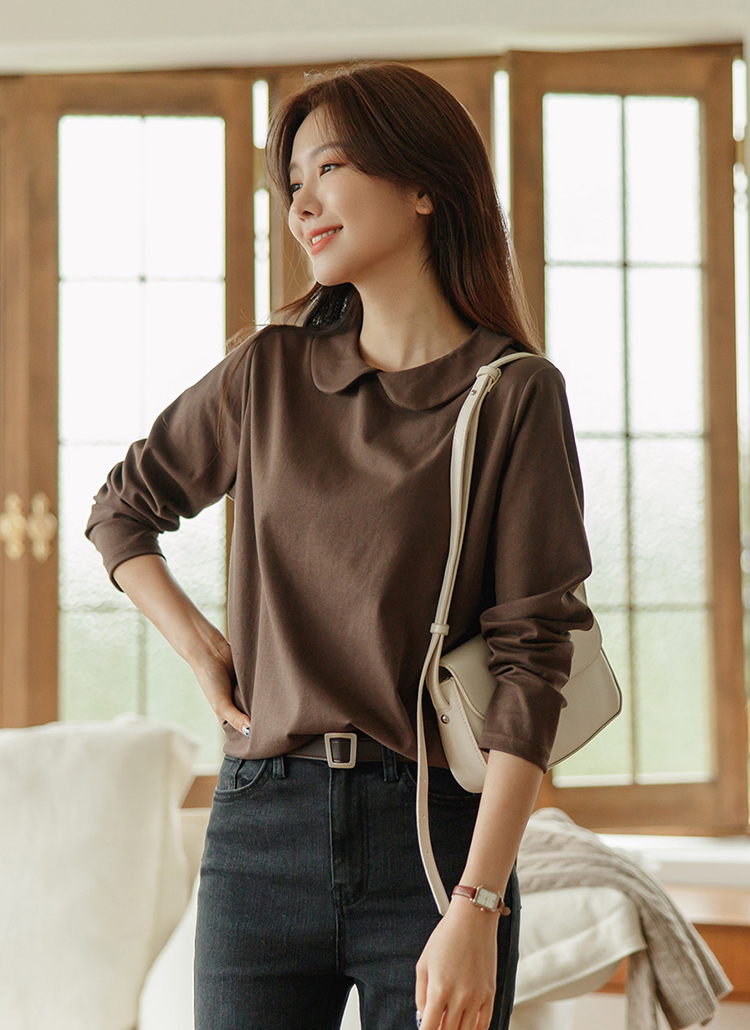 yori ラウンドカラードレスブラウス