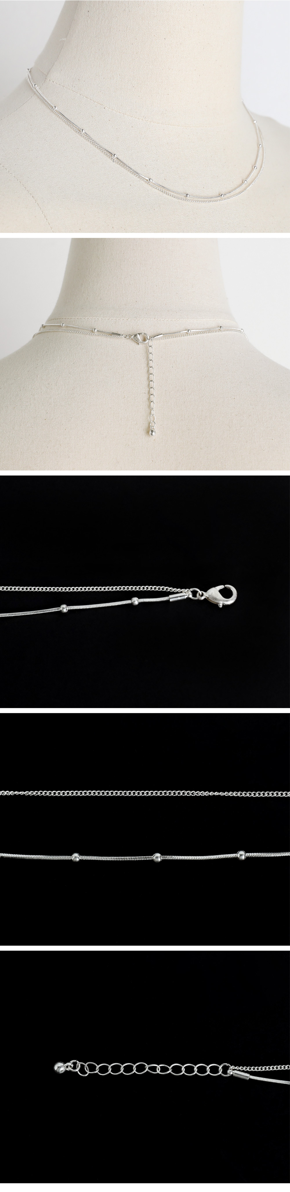 レイヤードチェーンネックレス・全2色 | DHOLIC | 詳細画像12