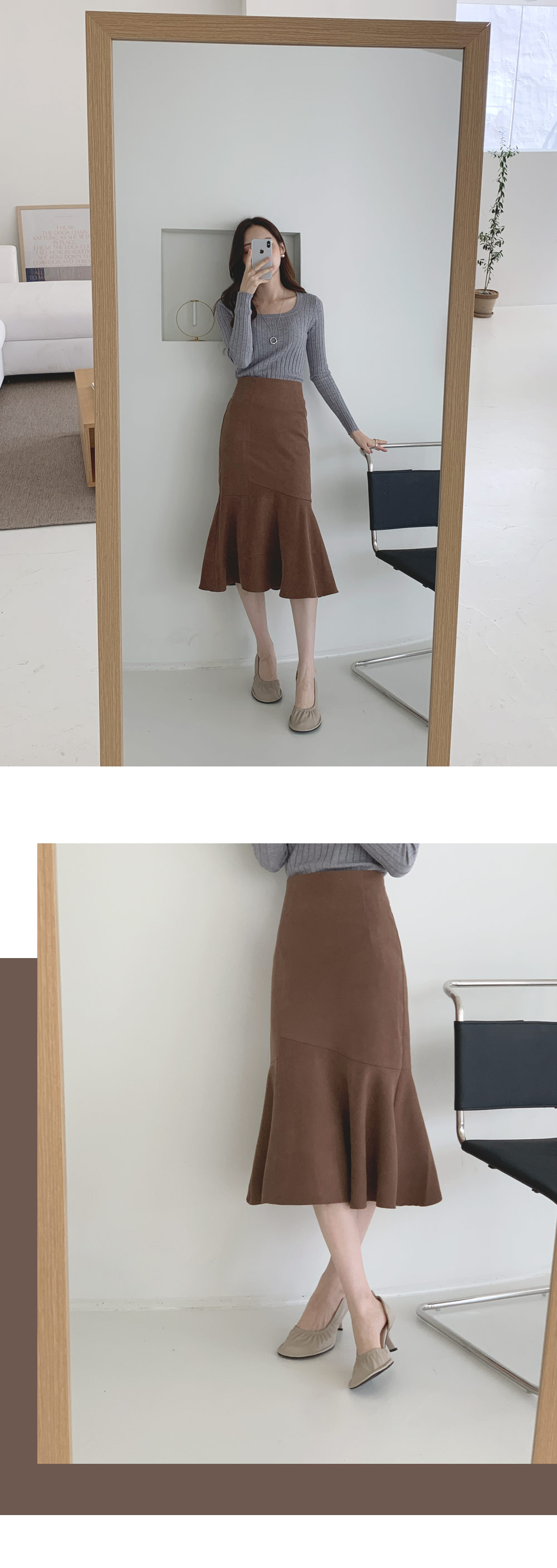 アンバランスラインマーメイドスカート・全3色 | DHOLIC PLUS | 詳細画像10
