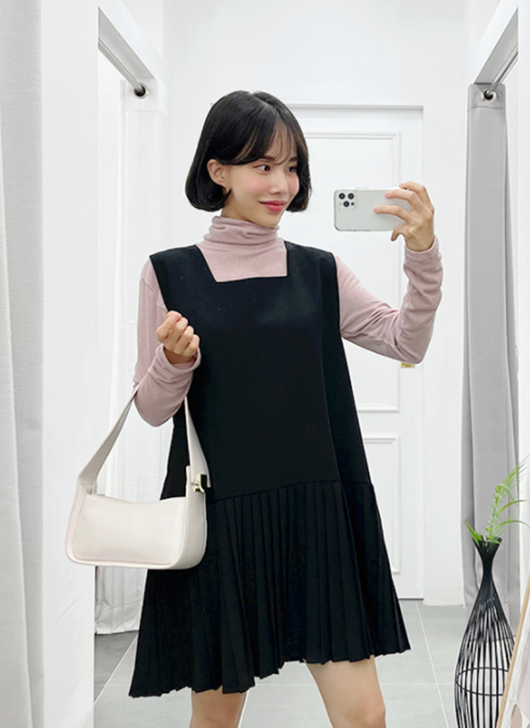 スリーブレスプリーツミニワンピースバックネックリボン春夏秋冬 ワンピース ミニワンピース Gaenso ゲンソ ファッション総合通販 Dholic