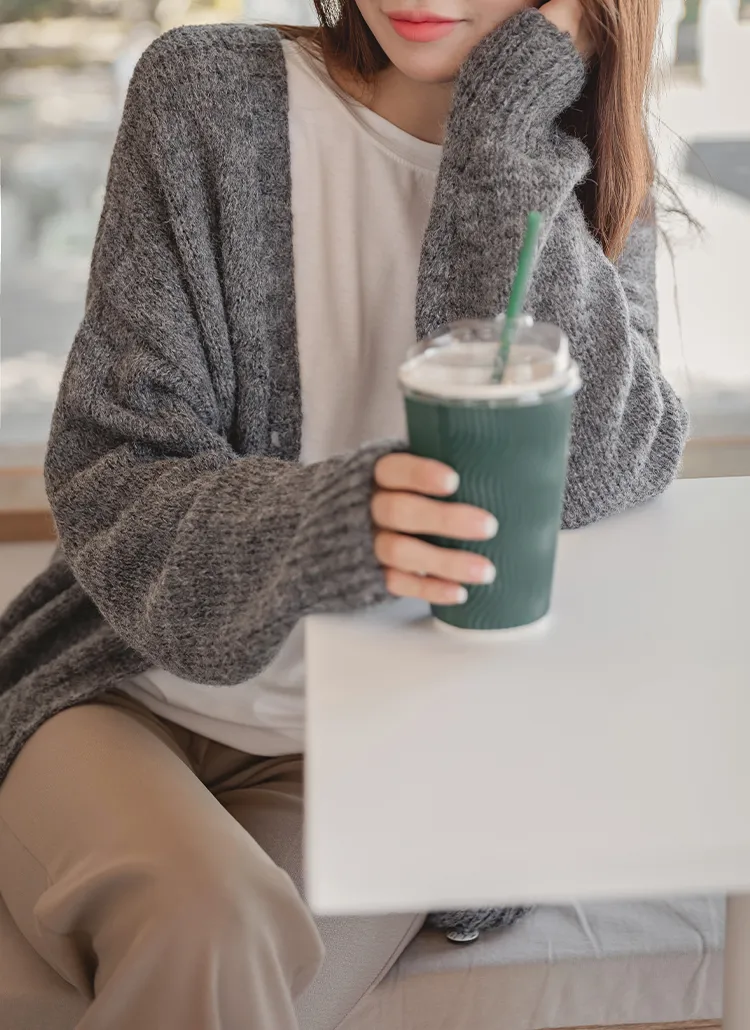 アルパカ混ニットカーディガン | レディースファッション通販 - DHOLIC 