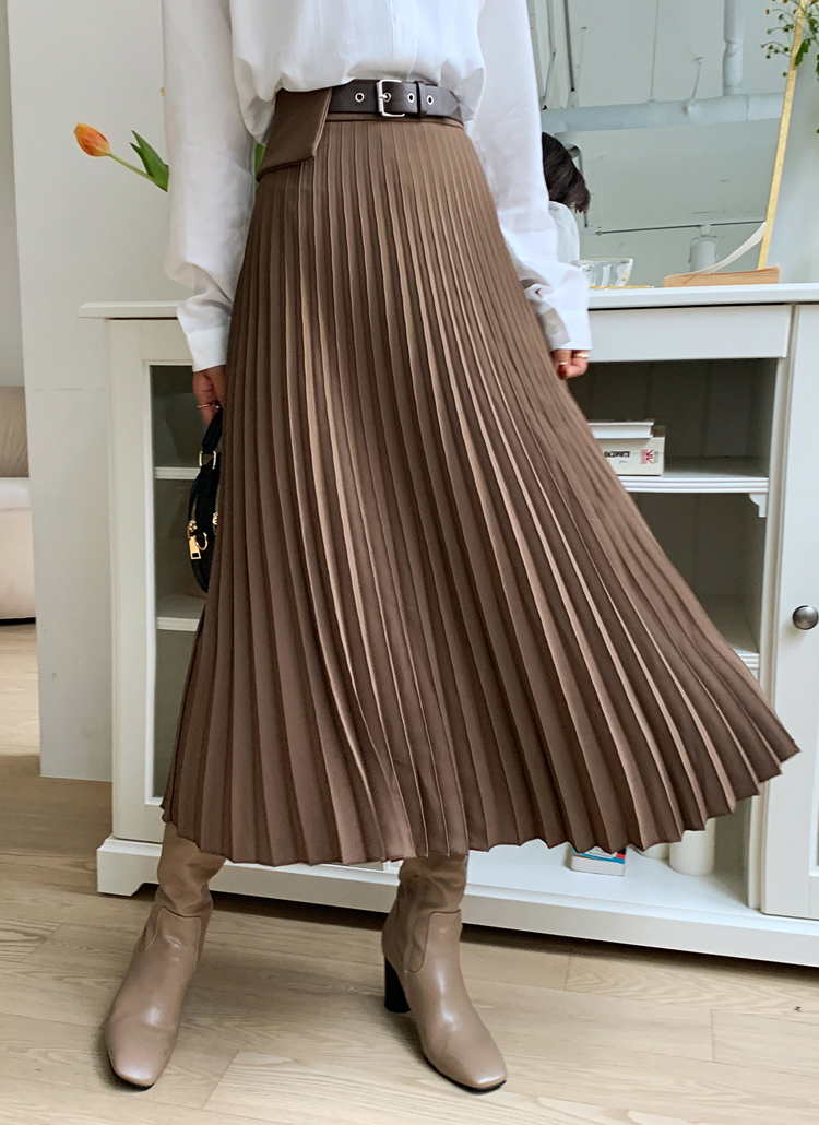 SALE★*MADE IN ITALY*ウエストベルト プリーツスカート ウエストベルトプリーツスカート・全2色 | レディース