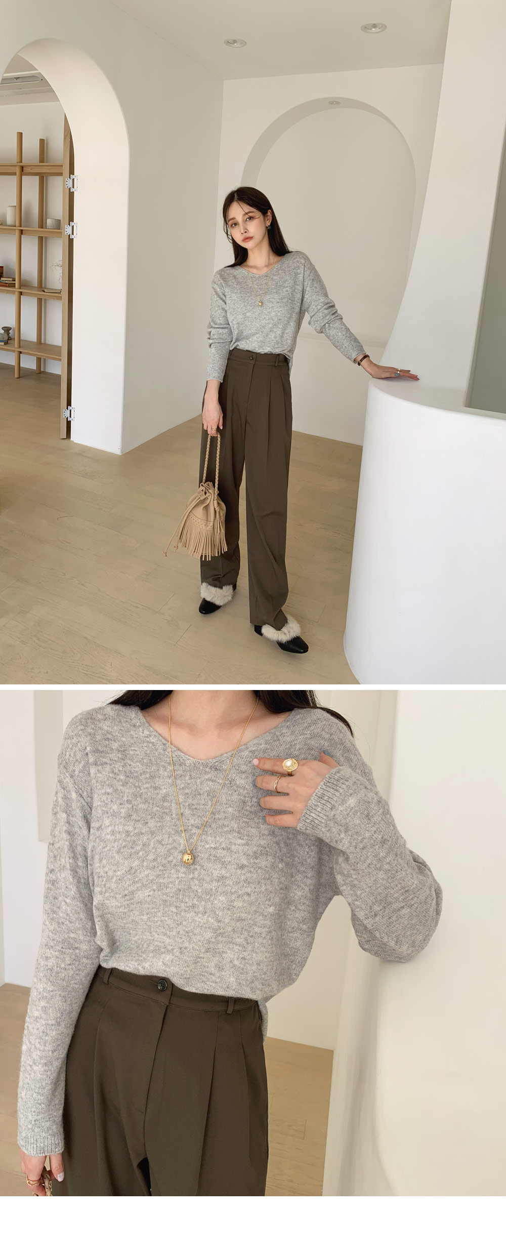 史上最も激安 DHOLIC ワイドパンツ ツータック ベージュ 春秋