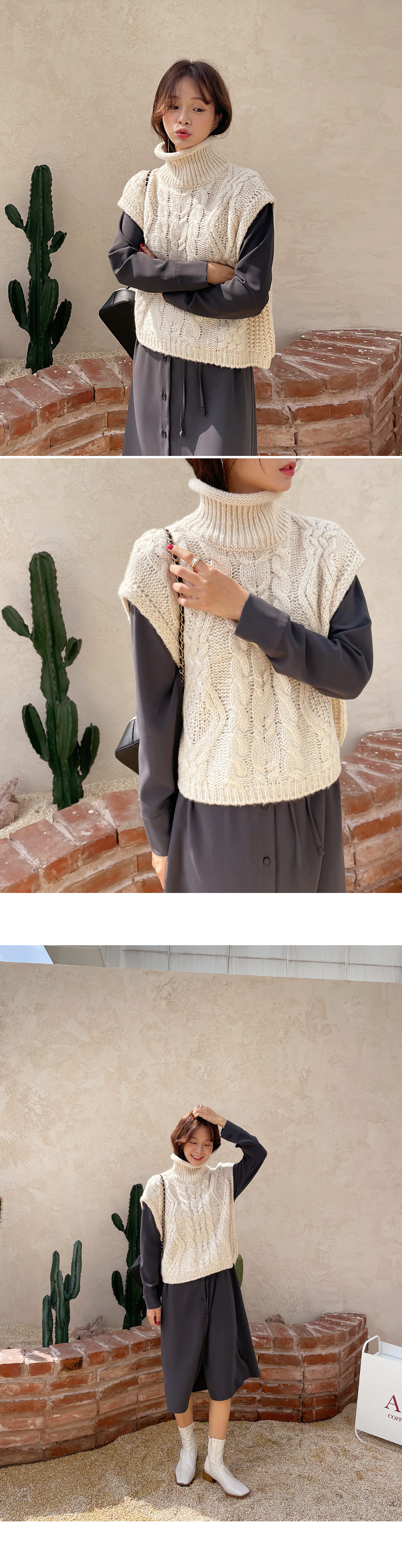 ハイネックニットベスト・全5色 | レディースファッション通販 - DHOLIC