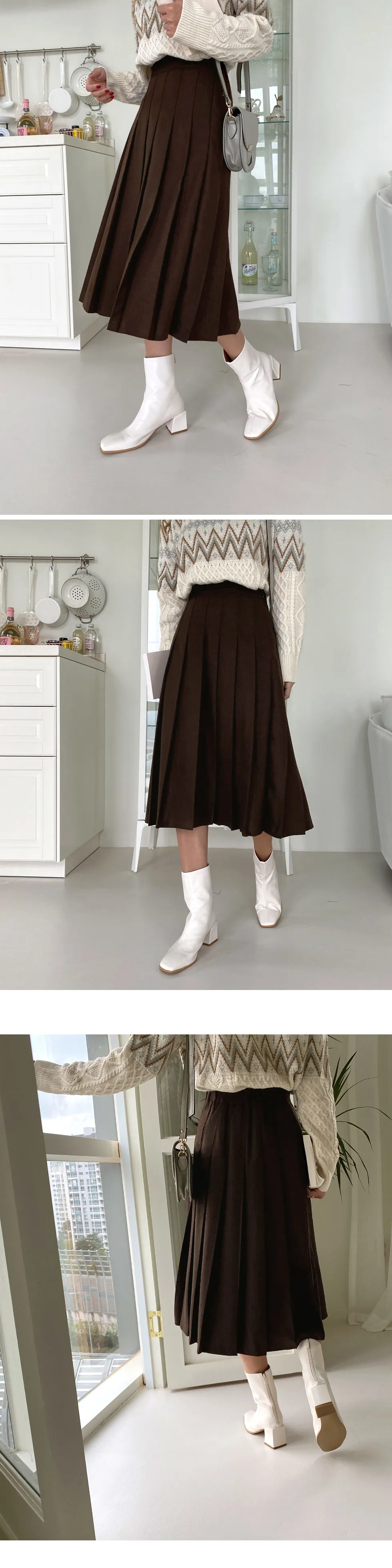 ウール混プリーツスカート・全2色 | DHOLIC | 詳細画像2