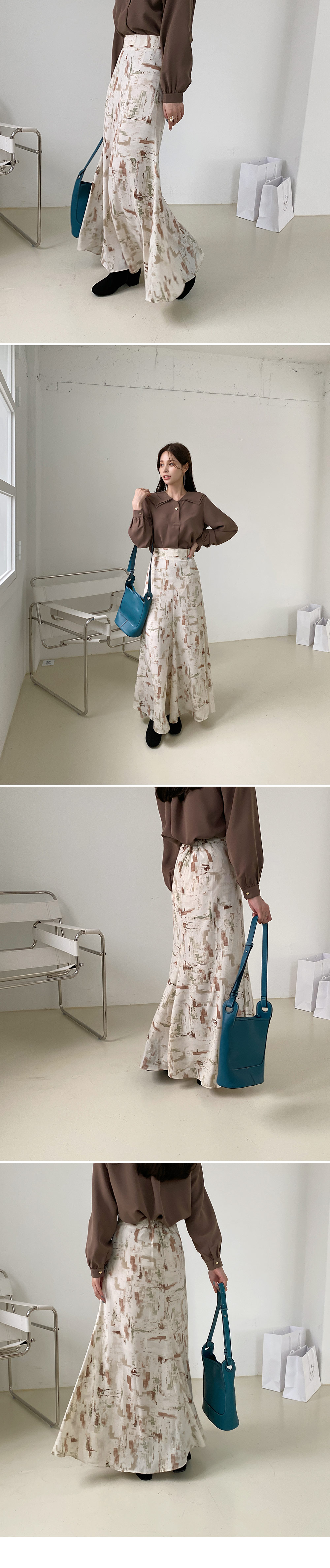 バックゴムプリントスカート・全1色 | DHOLIC PLUS | 詳細画像2