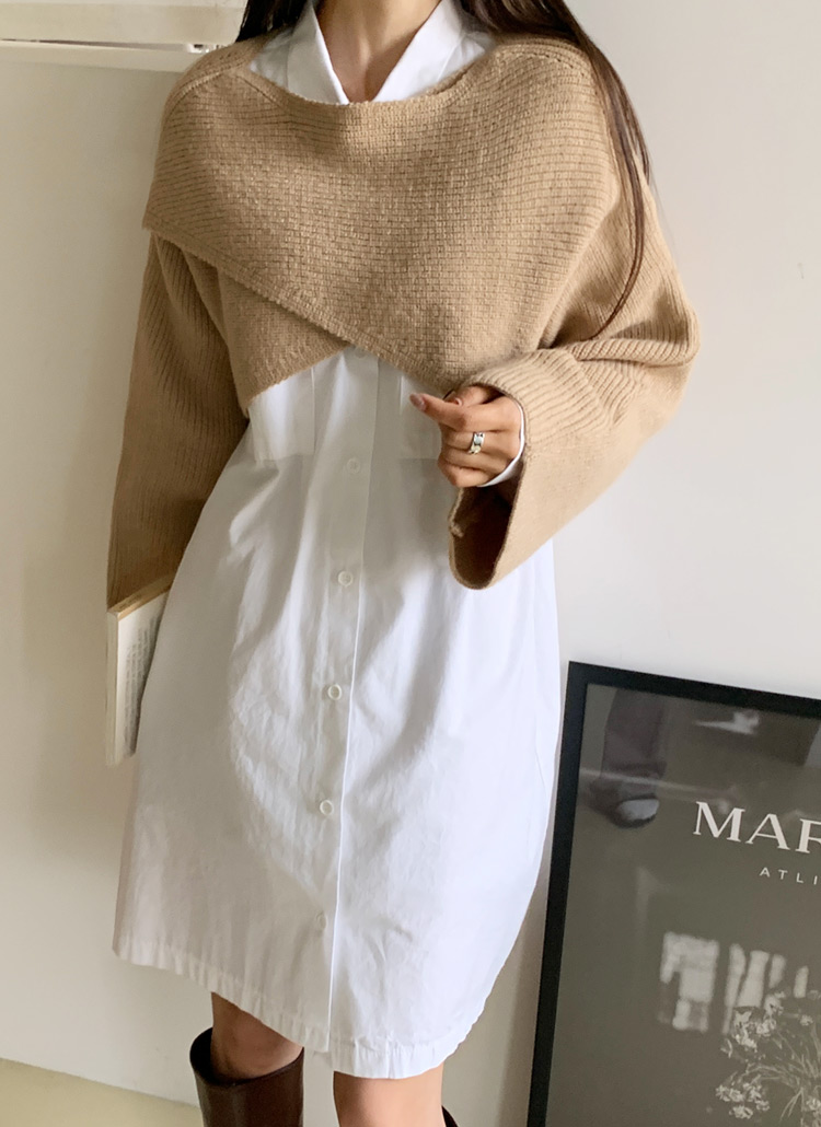 ボレロ風クロスニット・全3色 | レディースファッション通販 - DHOLIC