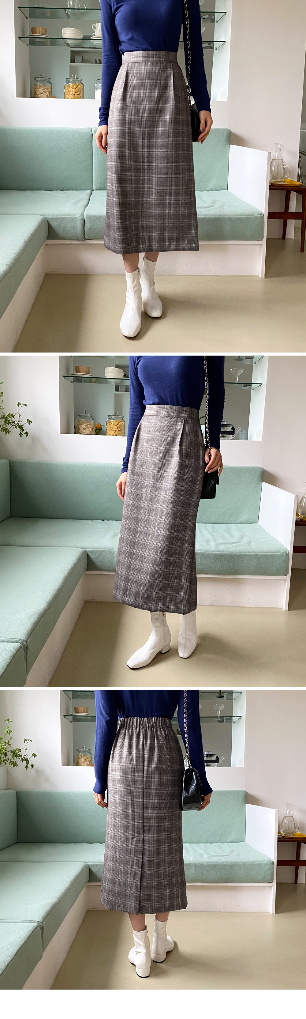 チェックIラインスカート・全2色 | DHOLIC | 詳細画像2