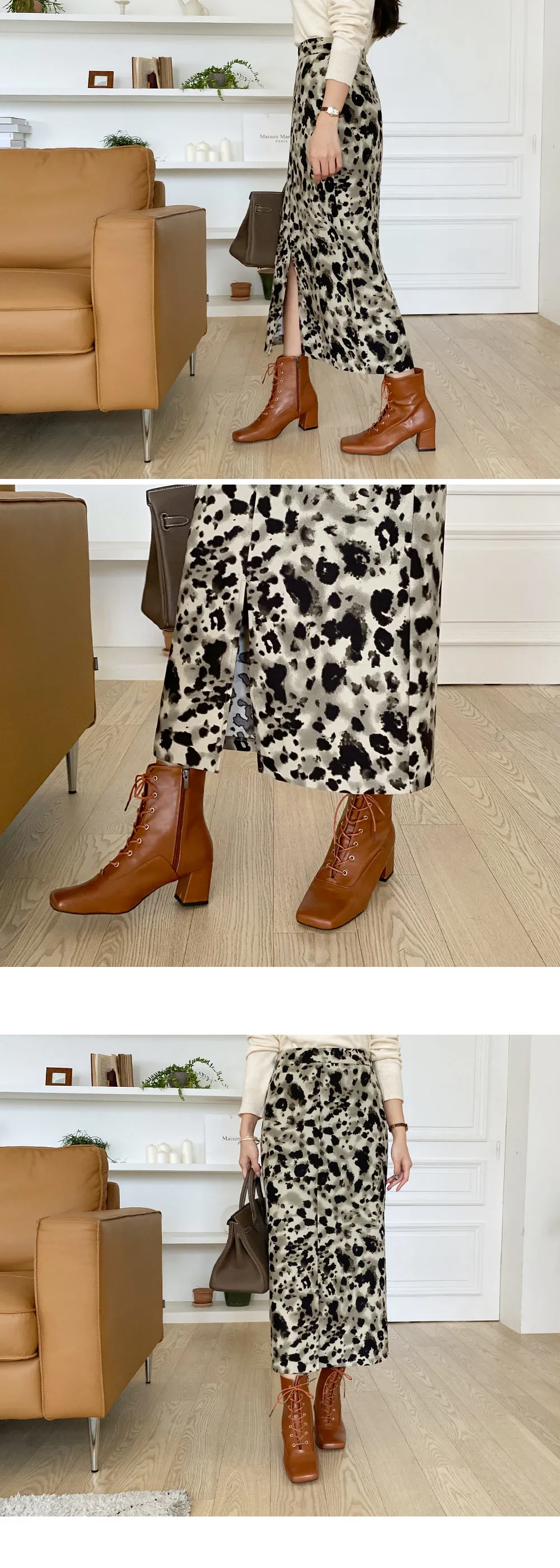 レオパードIラインスカート・全2色 | DHOLIC PLUS | 詳細画像2