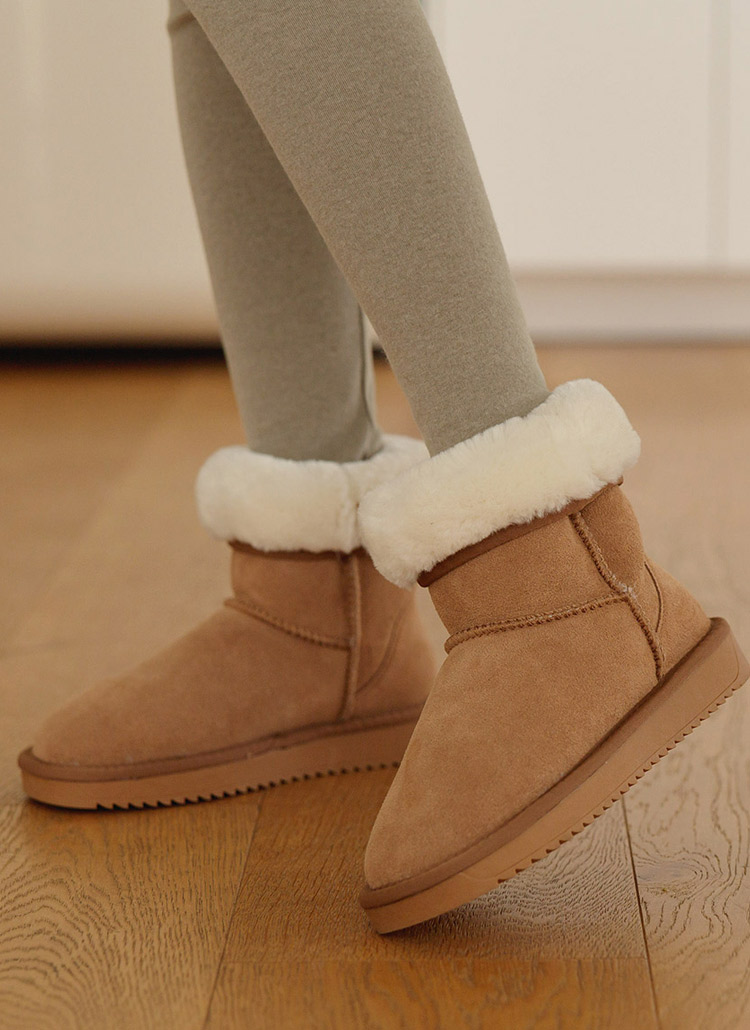 ファー裏地ショートムートンブーツ | レディースファッション通販 - DHOLIC