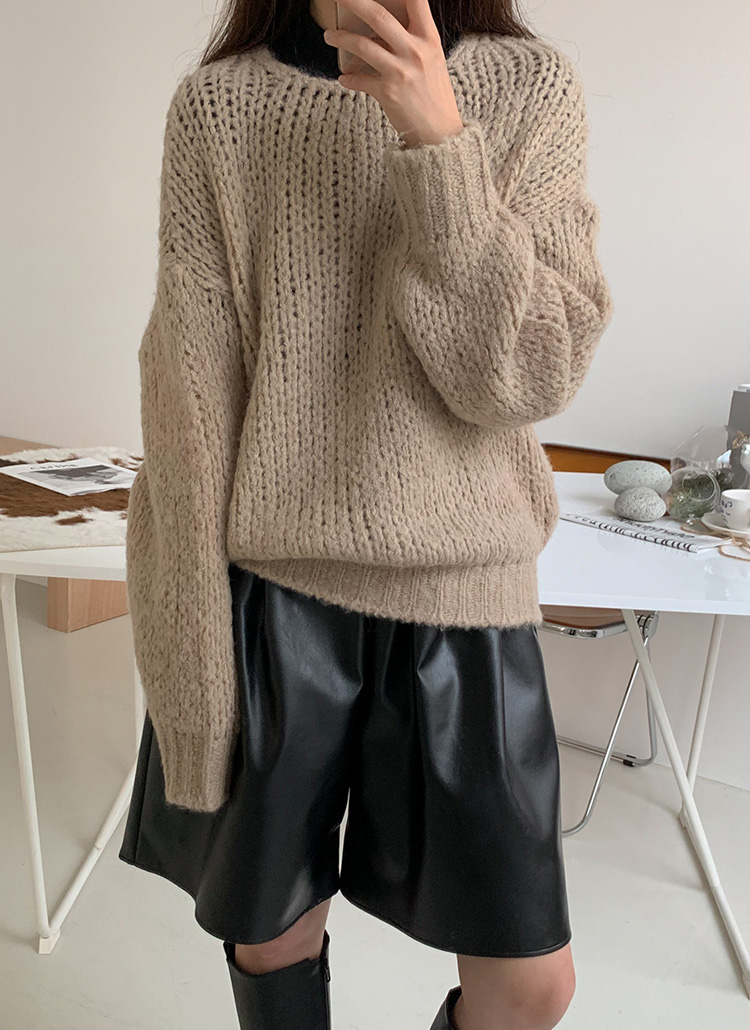 アクリル混ローゲージニット レディースファッション通販 Dholic