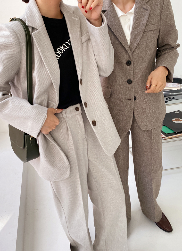 dholic スーツ ダブルボタンジャケット&スリムスラックス セットアップ dholic セットアップ パンツセット スリムダブルボタン