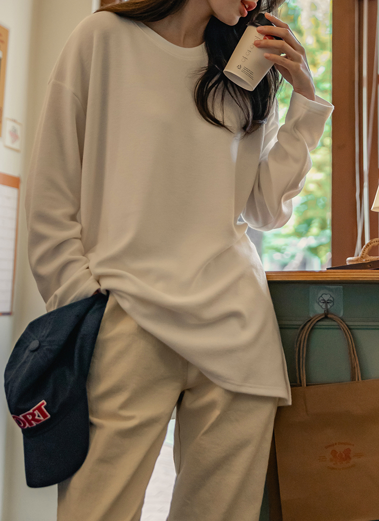 ルーズオーバー裏起毛ドロップショルダーtシャツ春秋冬 トップス 長袖tシャツ Freepany フリーパニー ファッション総合通販 Dholic