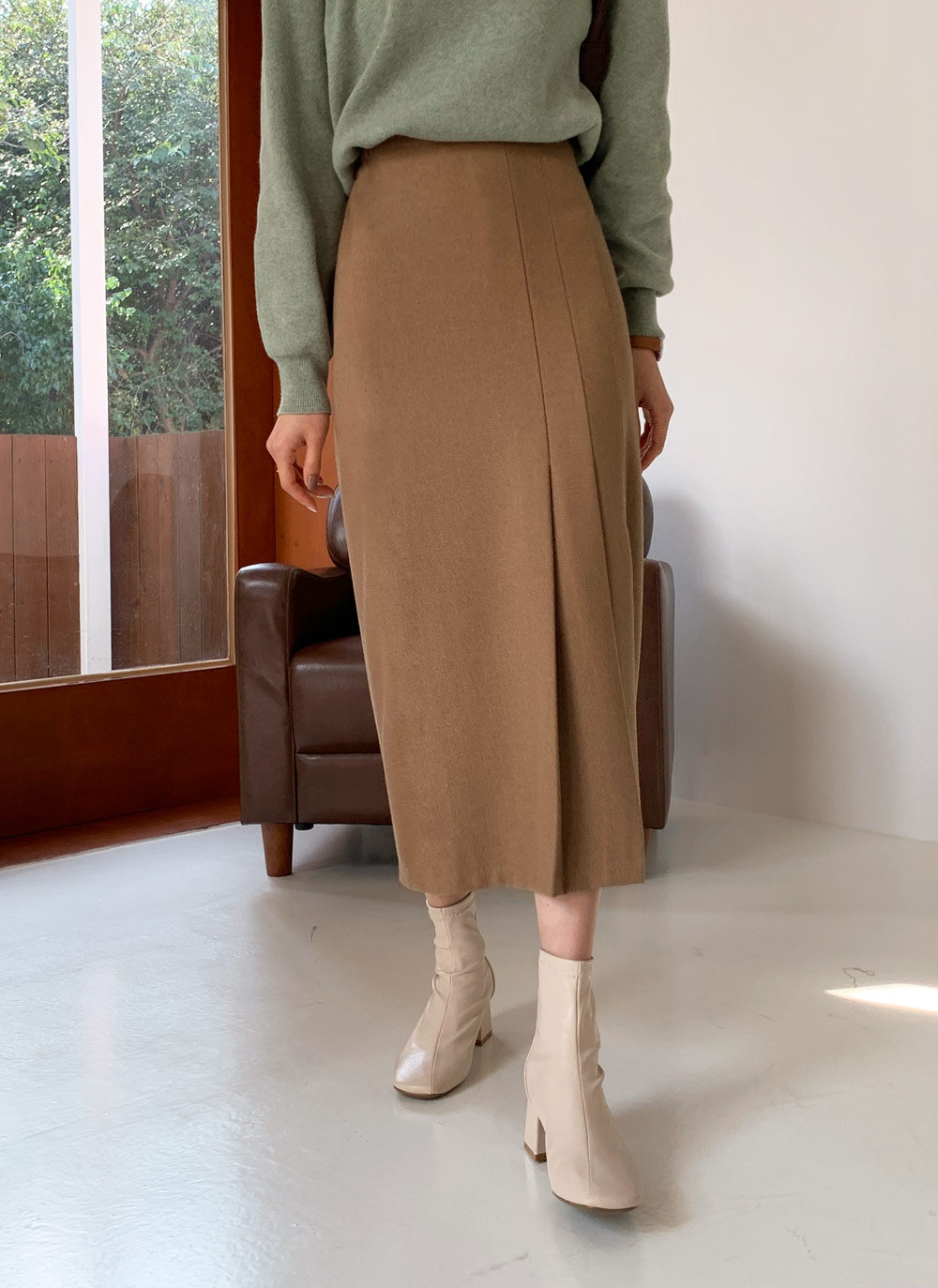 タックIラインスカート・全3色 | DHOLIC | 詳細画像2