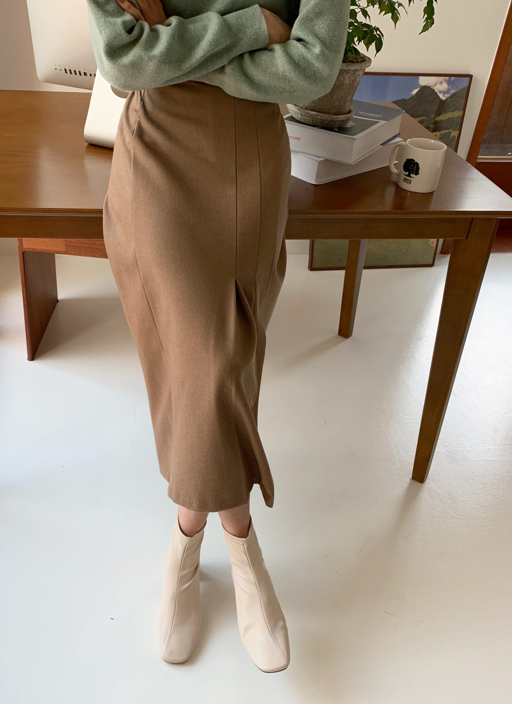 タックIラインスカート・全3色 | DHOLIC | 詳細画像9