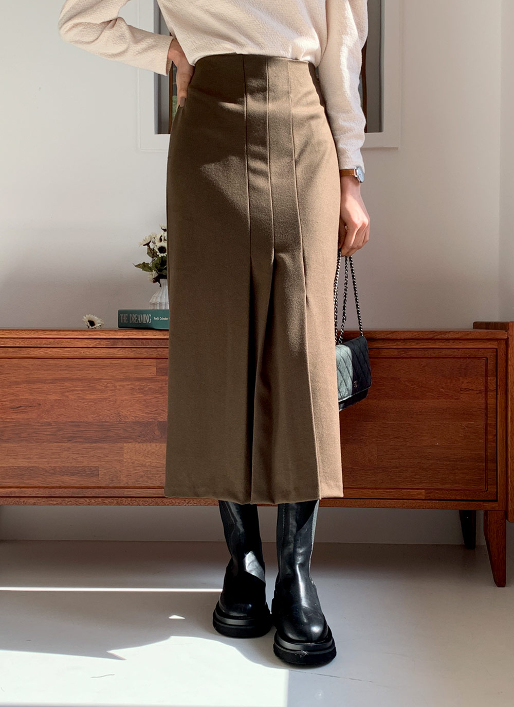 タックIラインスカート・全3色 | DHOLIC | 詳細画像14