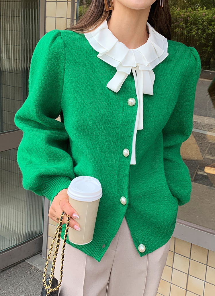 無地シンプルベーシックビッグフェイクパール調ボタンラウンドネックリブ長袖パフスリーブニットカーディガン春秋冬 カーディガン カーディガン Dholic Ladies ディーホリックレディース ファッション総合通販 Dholic 無地シンプルベーシックビッグフェイクパール調ボタンラウンドネックリブ長袖パフスリーブニットカーディガン春秋冬 カーディガン カーディガン Dholic Ladies ディーホリックレディース ファッション総合通販 Dholic