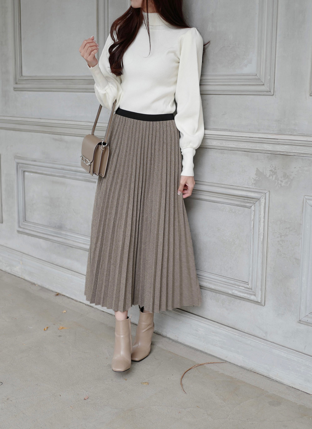 現行品✨ セオリーリュクス ロング プリーツ スカート Pilil グレー Refined Pleats 2 Pilil Skirt | Theory luxe[セオリーリュクス