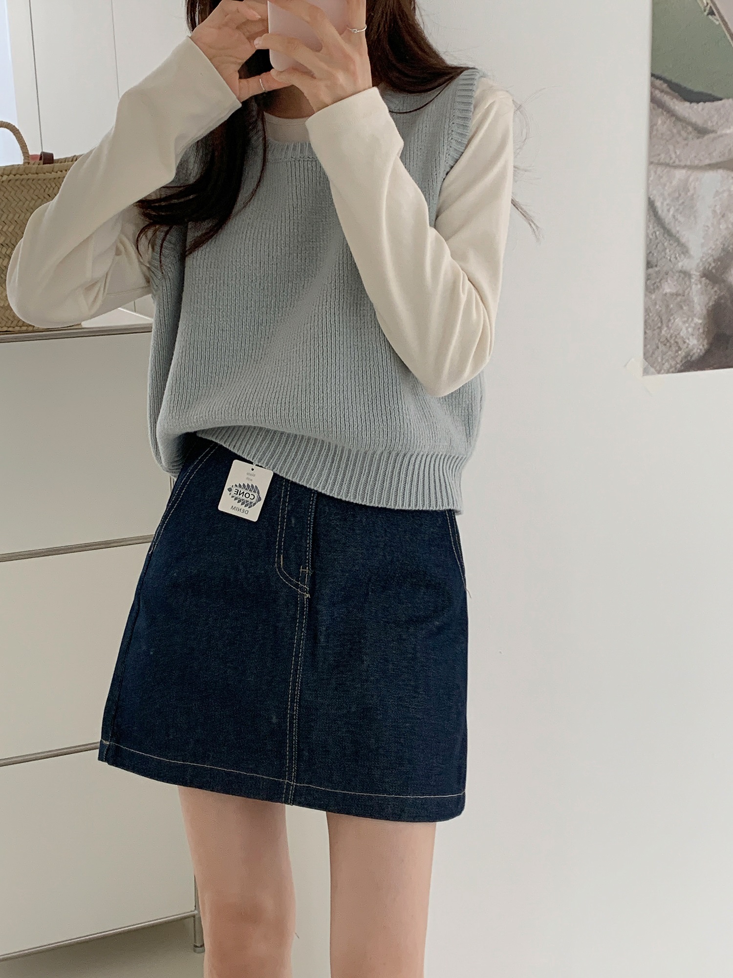 【新品未使用】sheller シェリエ　デニムミニスカート デニムスカート Sheller シェリエ OKAYAMA DENIM ミニ スカート - メルカリ