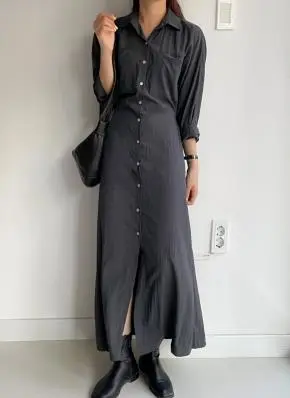 ポケットバックゴムシャツワンピース | レディースファッション通販  