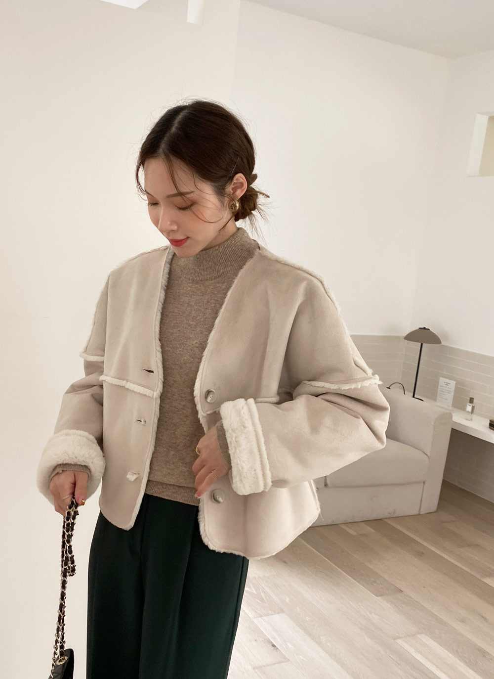韓国 2WAYムートン風ダッフルコート リバーシブル DHOLIC完売商品 20221228145958553.jpg