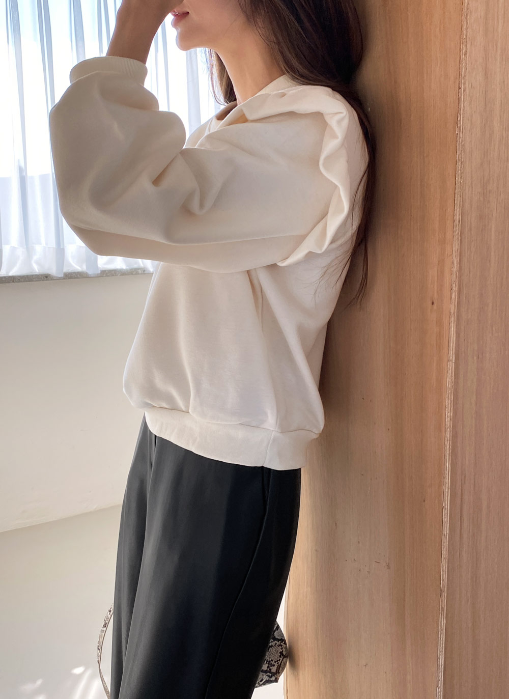 裏起毛ショルダーフリルスウェット | DHOLIC | 詳細画像7