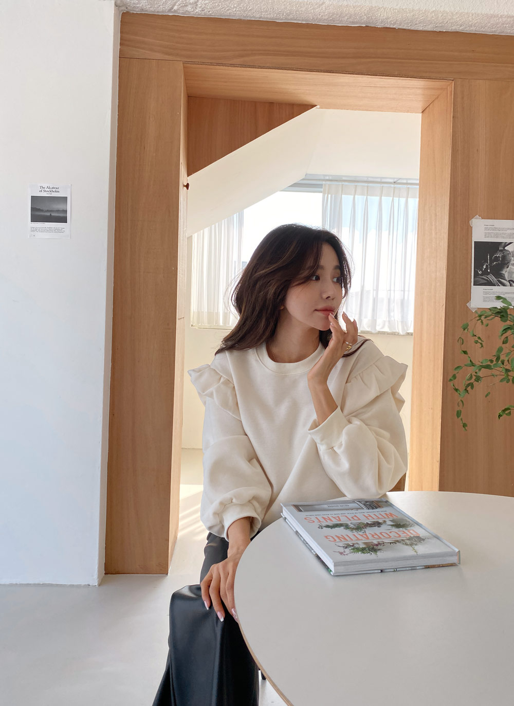 裏起毛ショルダーフリルスウェット | DHOLIC | 詳細画像12