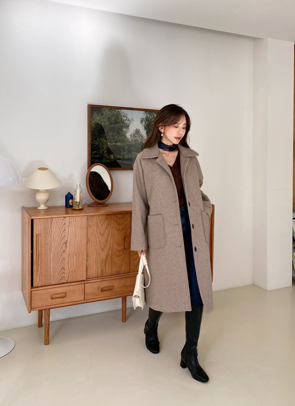 ウール混ボタンロングコート・全3色 | DHOLIC | 詳細画像16