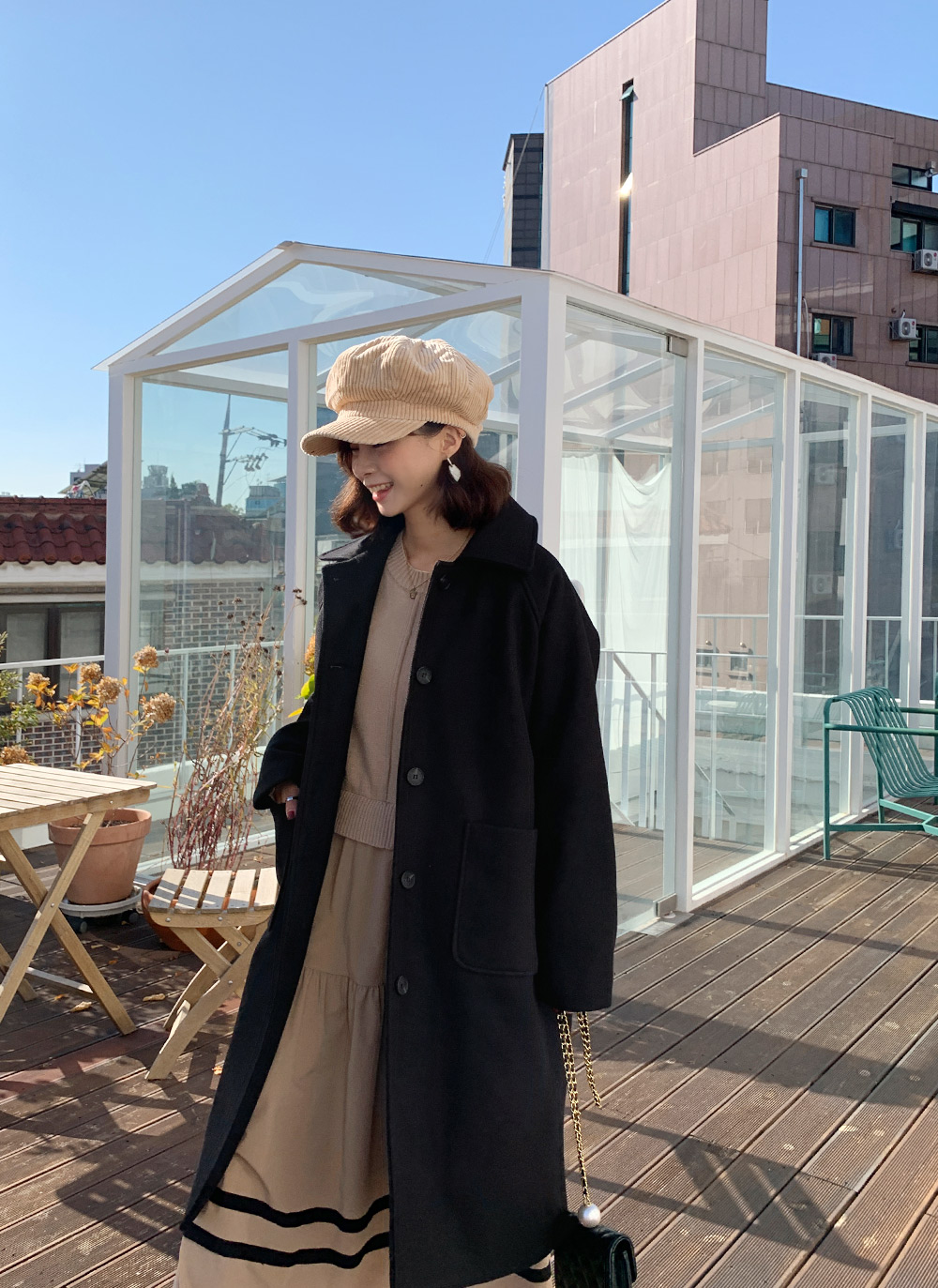 ウール混ボタンロングコート・全3色 | DHOLIC | 詳細画像21