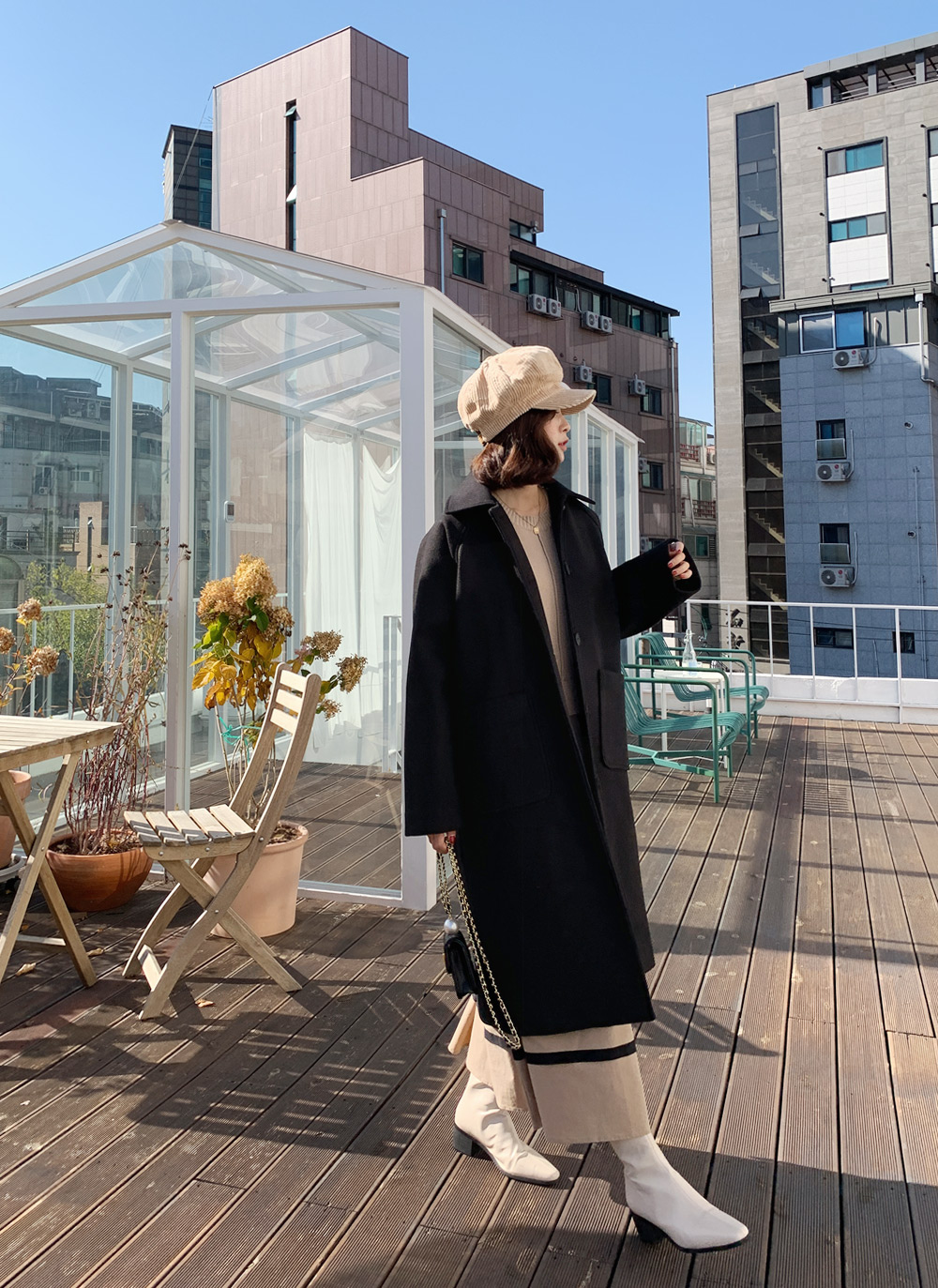 ウール混ボタンロングコート・全3色 | DHOLIC | 詳細画像23