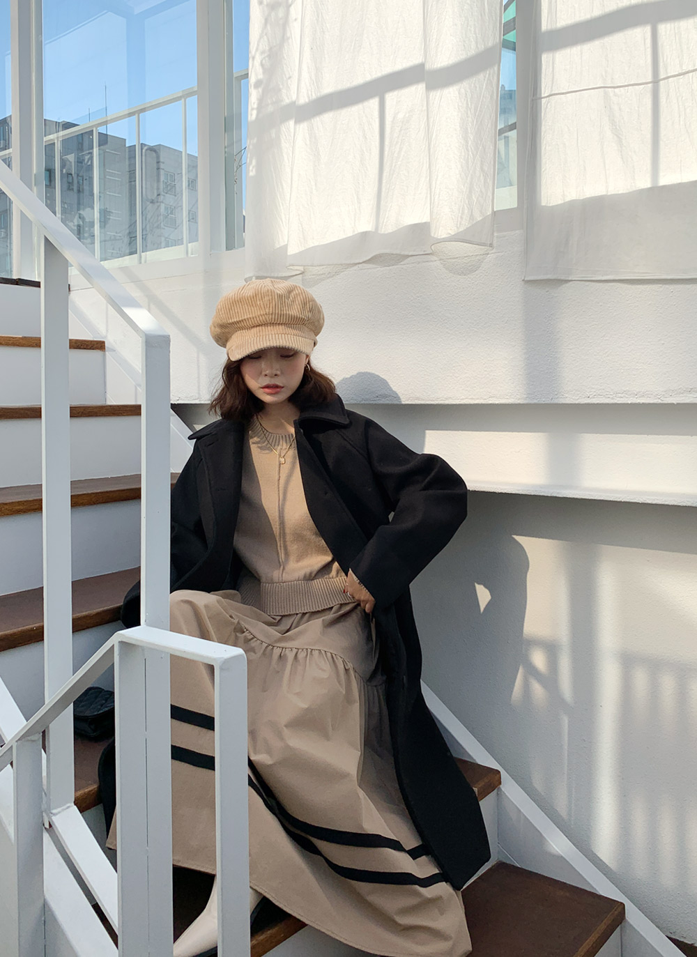 ウール混ボタンロングコート・全3色 | DHOLIC | 詳細画像25