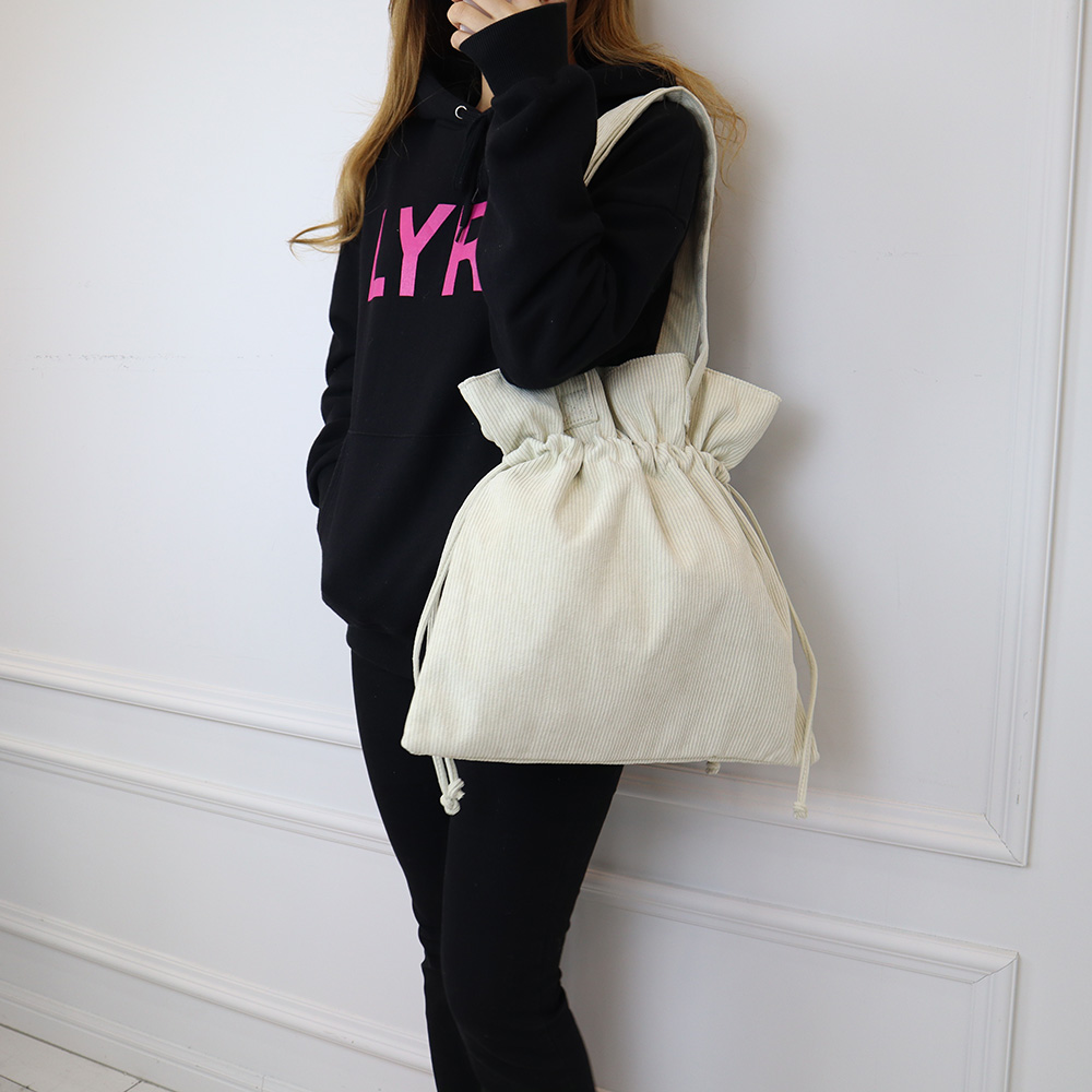 コーデュロイドロスト巾着バッグ | レディースファッション通販 - DHOLIC