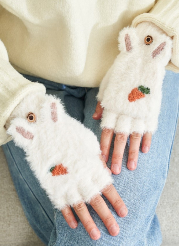 裏起毛フェイクファーラビットうさぎアームウォーマーグローブ手袋秋冬 アクセサリー 手袋 Soo Soo スーアンドスー ファッション総合通販 Dholic