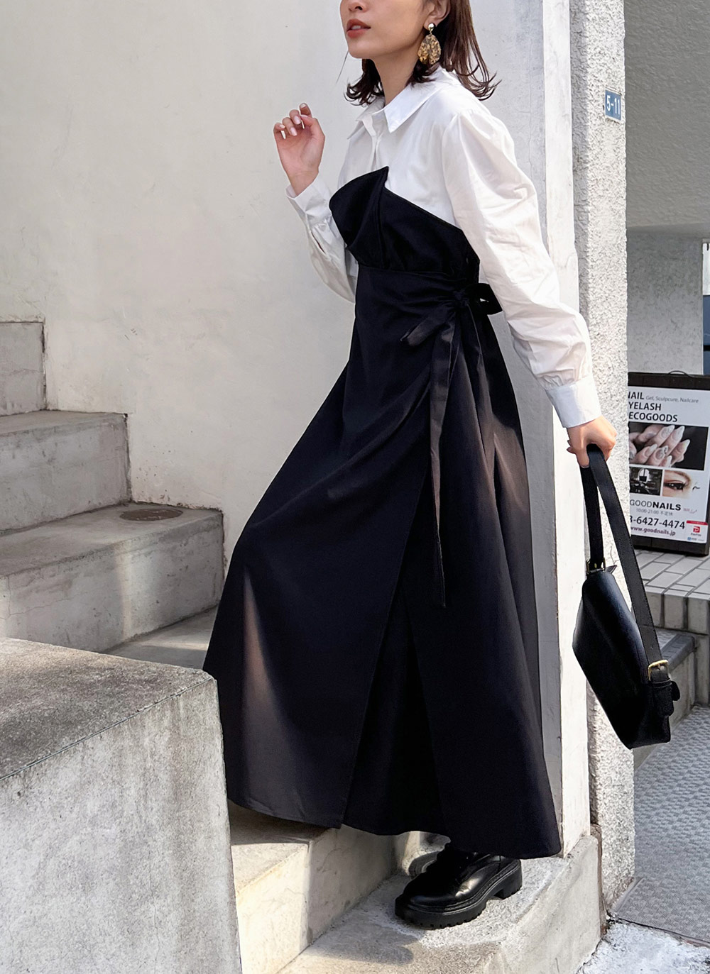 ドッキング切り替えワンピース | レディースファッション通販 - DHOLIC