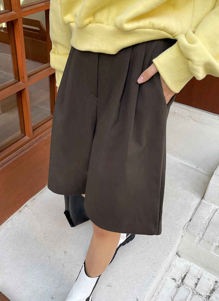 裏起毛タックハーフパンツ・全2色 | レディースファッション通販 - DHOLIC