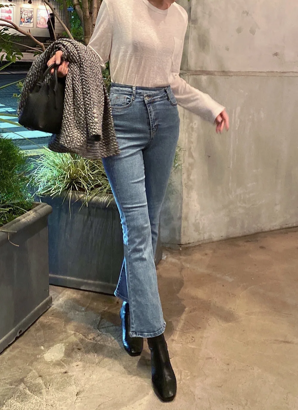 HOLIDAY】フレアデニム （HIGH WAIST SKINNY FLARE DENIM PANTS 