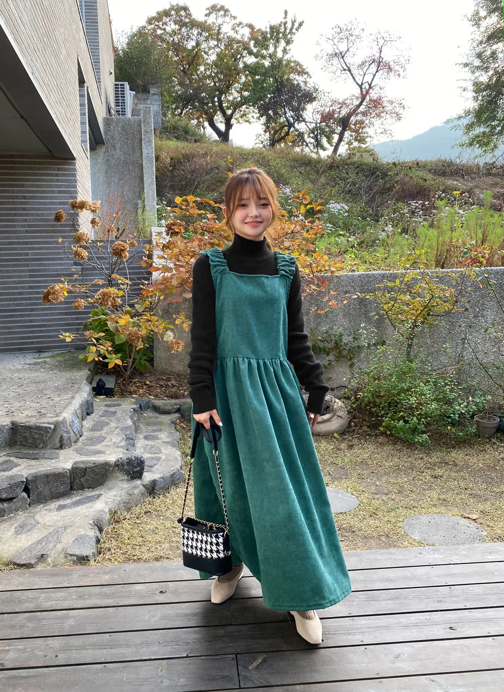 コーデュロイノースリーブワンピース・全4色 | レディースファッション 