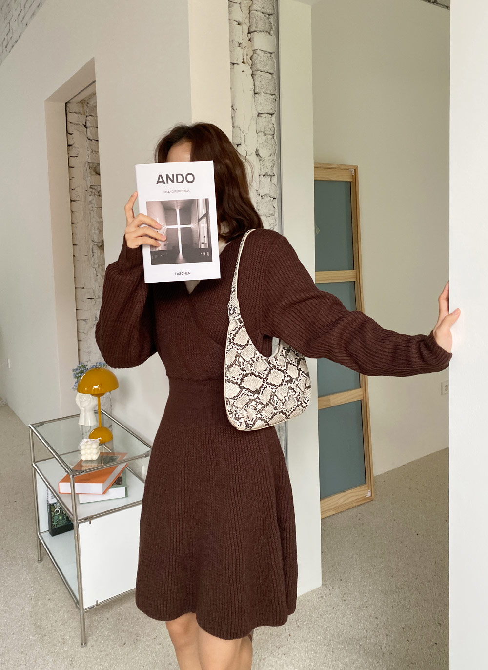 カシュクールニットワンピース・全2色 | レディースファッション通販