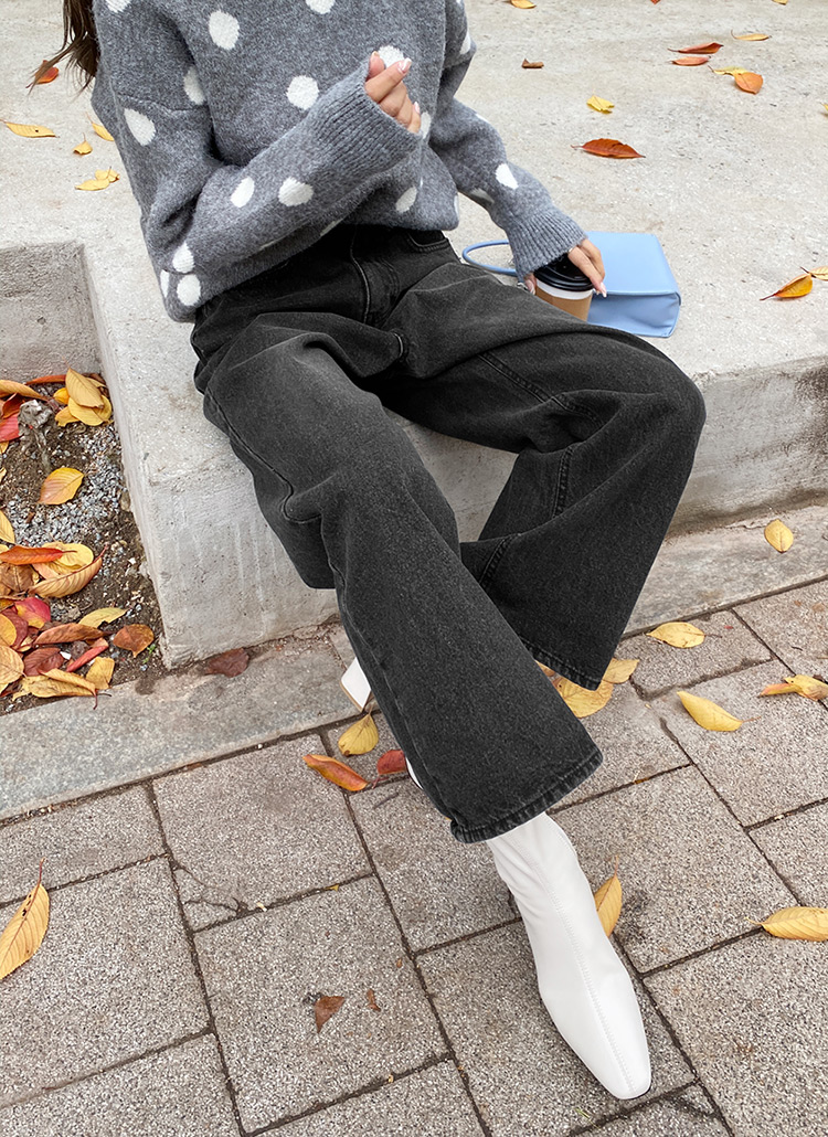 裏起毛ワイドストレートジーンズディープダークブルーデニムパンツジーンズ春夏秋冬 デニムパンツ デニム Dholic Ladies ディーホリックレディース ファッション総合通販 Dholic