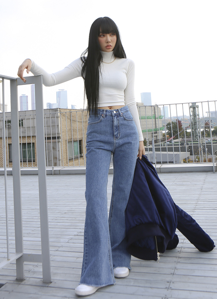 カットオフフレアデニムパンツ | レディースファッション通販 カットオフフレアデニムパンツ | レディースファッション通販