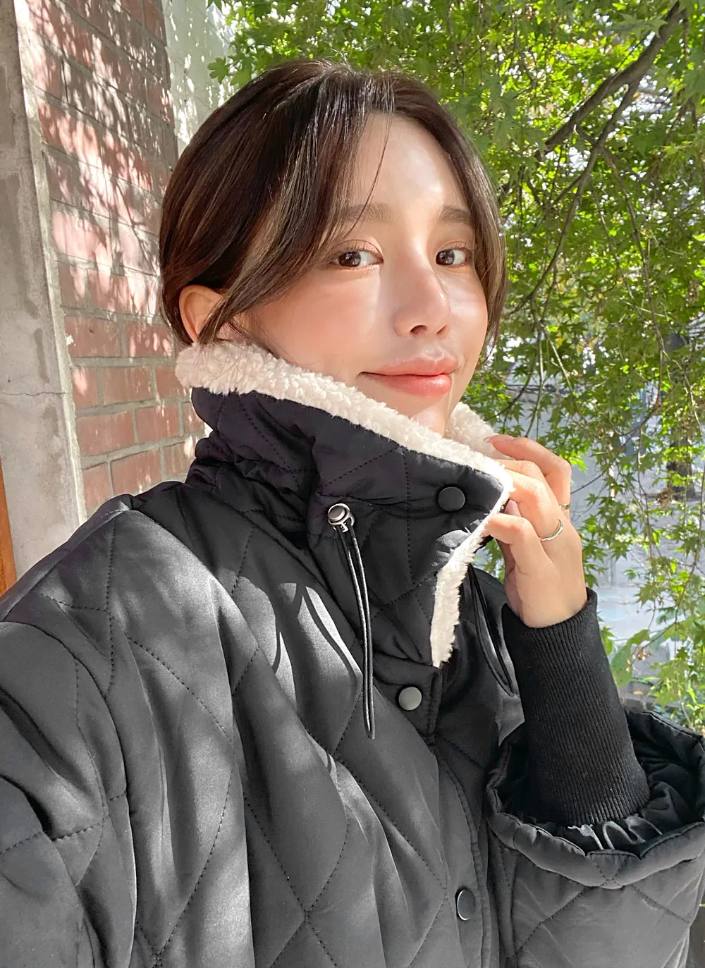 フェイクファーカラーキルティングロングコート・全3色 | レディース  