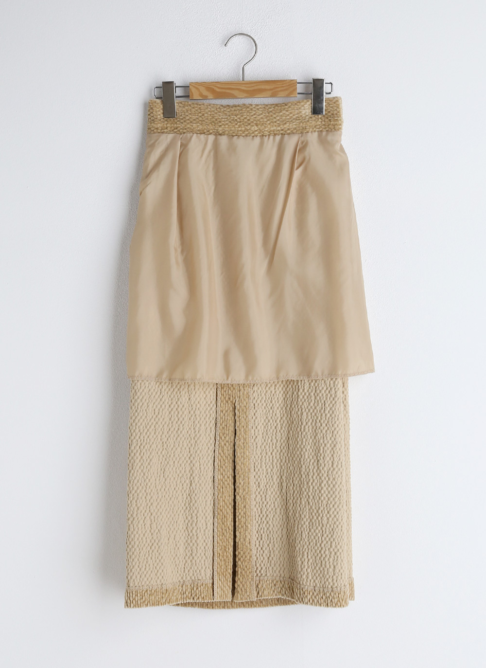 AMERI PLEATS UNDER SHEER SKIRT ベージュ（Ameri（アメリ）の「PLEATS  