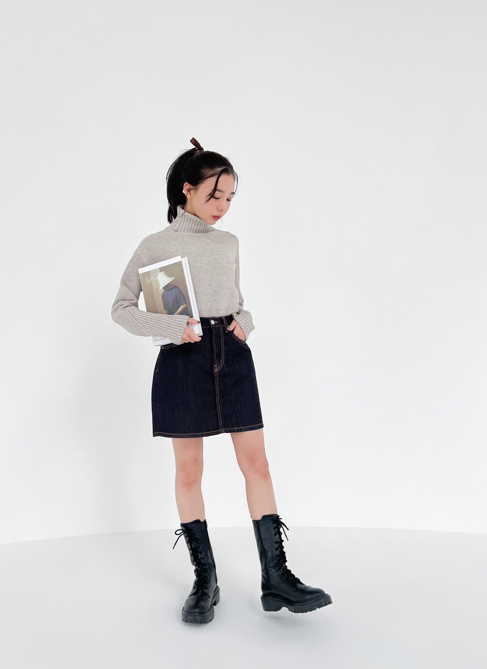 送料・関税込 ★boohoo★ バタフライ ディテール ミニ スカート デニム台形ミニスカート | レディースファッション通販 - DHOLIC