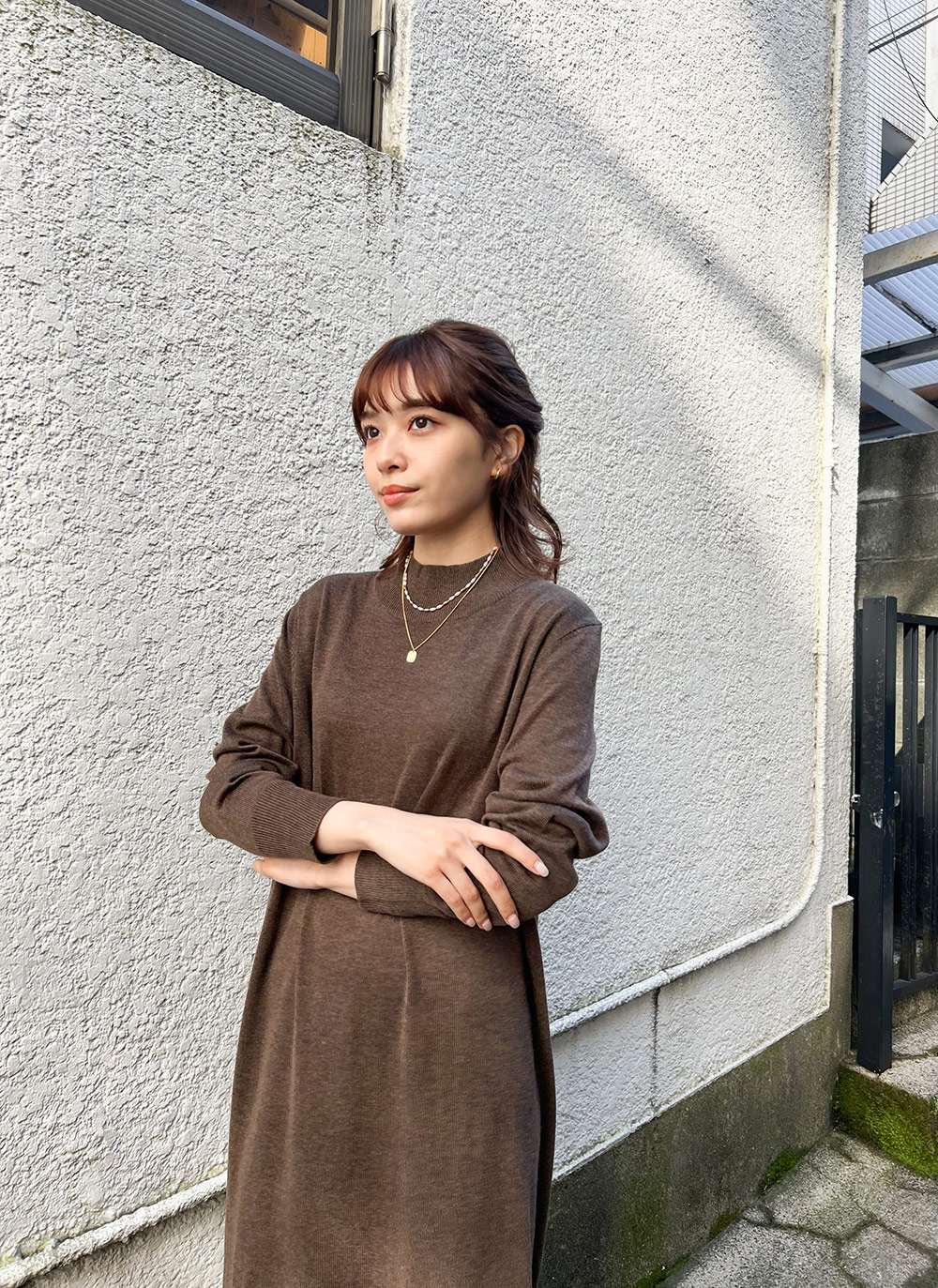 【時間指定不可】 サイドスリットニットワンピース レディースファッション通販 | トップス