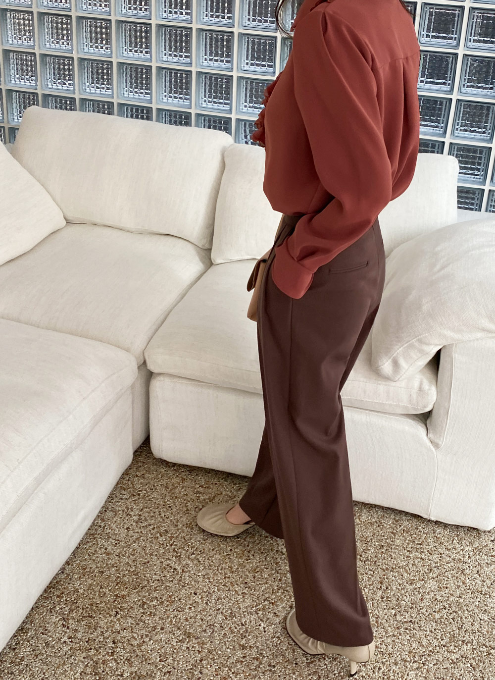 裏起毛ストレートスラックス・全3色 | レディースファッション通販