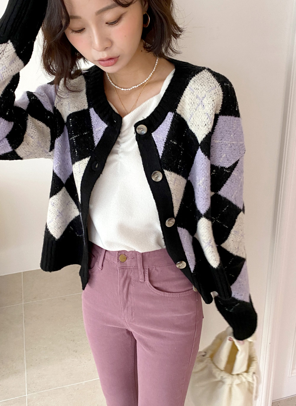 アーガイルニットカーディガン・全3色 | DHOLIC | 詳細画像18