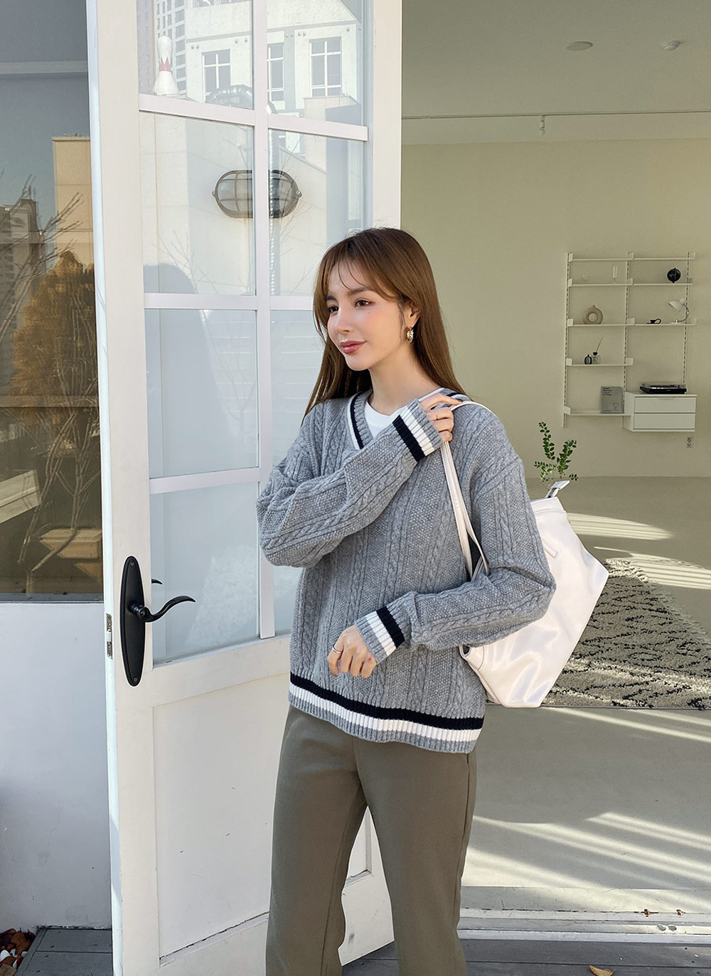 ファッション通販】 タグ付き新品 FRAMeWORK ロングニットカーデ